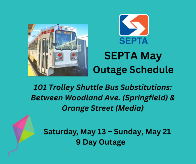 SEPTA May Outage May 13th through 21st for 101 Trolley Line DCTMA